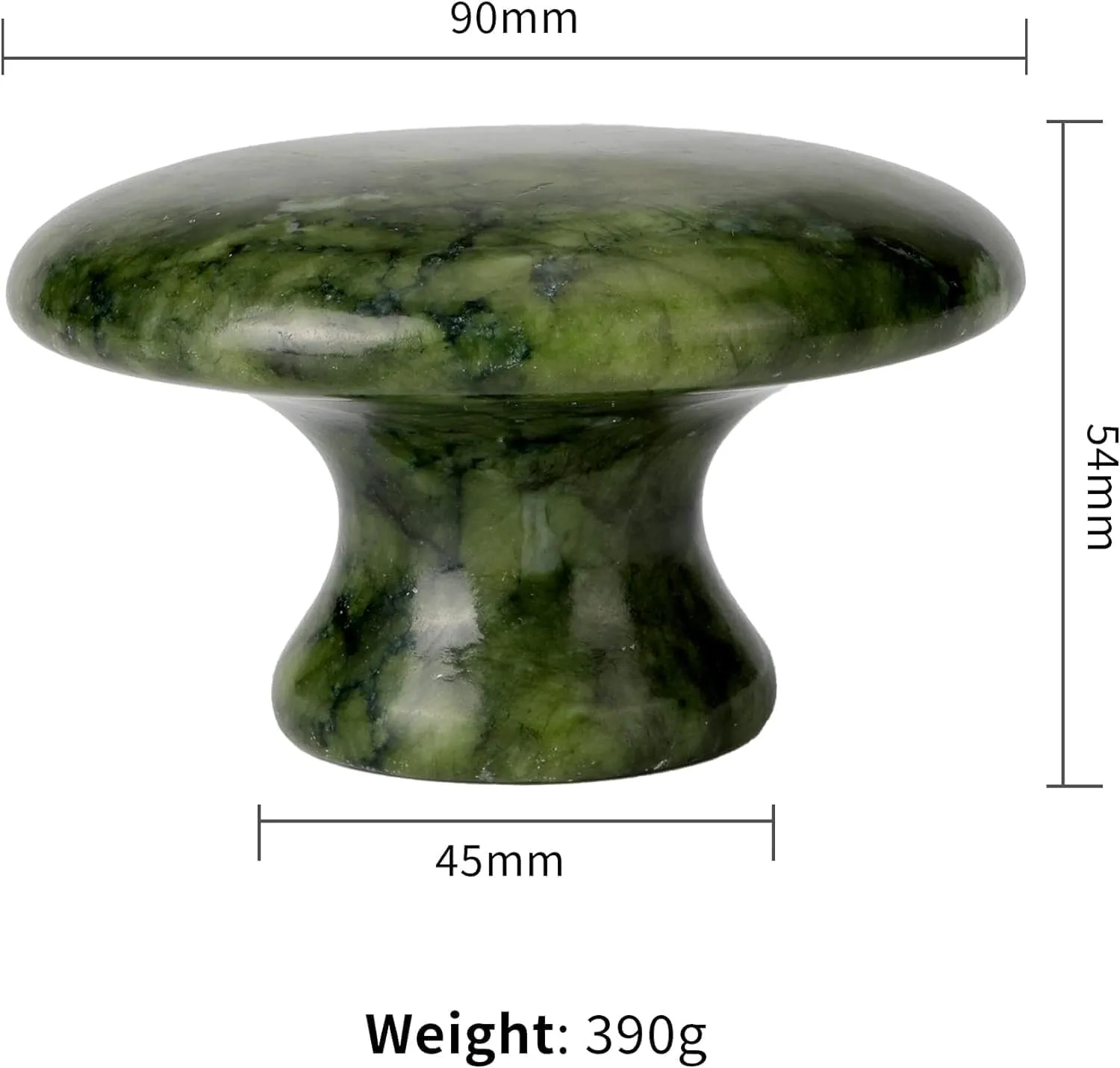 gemshan Mushroom Massage Tool,Natural Aventurine Jade Massage Stone for Relaxing Massage House SPA Heat The Cold