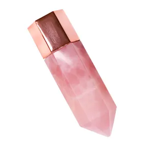 Gemstone Roller Bottle: Refillable Jade Roll On Bottles with Lid for Essential Oils Perfumes Aromatherapy Liquid, Face and Neck Massage Pointed Roller Bottle