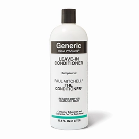 Generic Value Products LeaveIn Conditioner, Sulfate Free, Paraben Free, Gluten free, Smoothes and Detangles Unruly Hair, Adds Moisture and Strength, Enhances Shine, 33.8 Oz