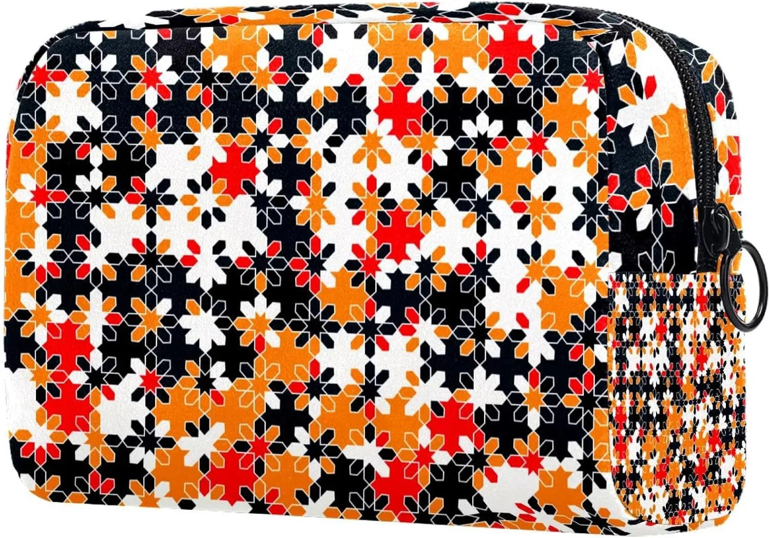 Geometry Small Makeup Bag for Purse, Portable Cosmetic Bag Zipper Makeup Pouch for Women, Stationery, Toiletries, Travel Accessories