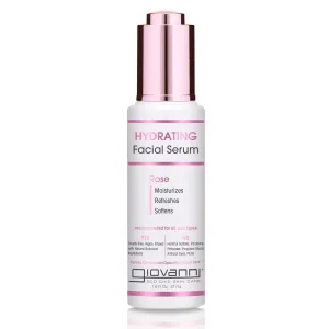 GIOVANNI Hydrating Facial Serum - Rose Serum, Moisturizes, Refreshes, Hydrating Serum, Infused With the Natural Touch of Rose, Softens Face - Hydrating Rose Facial Serum, 1.6 Fl Oz (1 Pack)