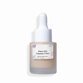 Glass Skin Flawless Filter, Healthy Skin Illuminator, Dewy finish, Multi-Use Makeup, Hybrid with Chamomile, Watermelon and Niacinamide for Radiant, Vegan | Shade - Starlight, 20 mL