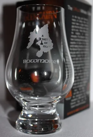 GLENCAIRN BOWMORE A TASTE OF ISLAY BRANDED WHISKY GLASS IN GIFT CARTON