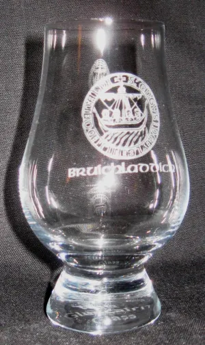 GLENCAIRN BRUICHLADDICH ISLAY CREST BRANDED WHISKY GLASS IN GIFT CARTON