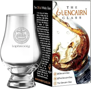 GLENCAIRN LAPHROAIG ISLAY CREST BRANDED WHISKY GLASS IN GIFT CARTON