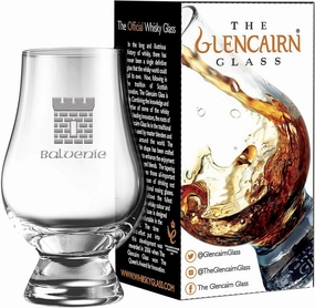 GLENCAIRN BALVENIE CASTLE BRANDED WHISKY GLASS IN GIFT CARTON