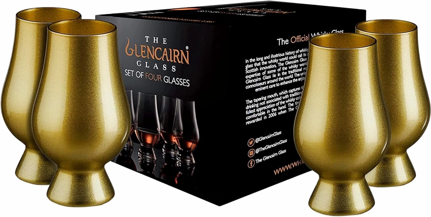 GLENCAIRN GOLD WHISKY GLASS, SET OF 4 IN 4 PACK GIFT CARTON