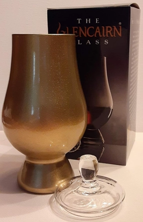 GLENCAIRN THE GOLD SCOTCH WHISKY TASTING AND NOSING GLASS WITH WATCH GLASS COVER