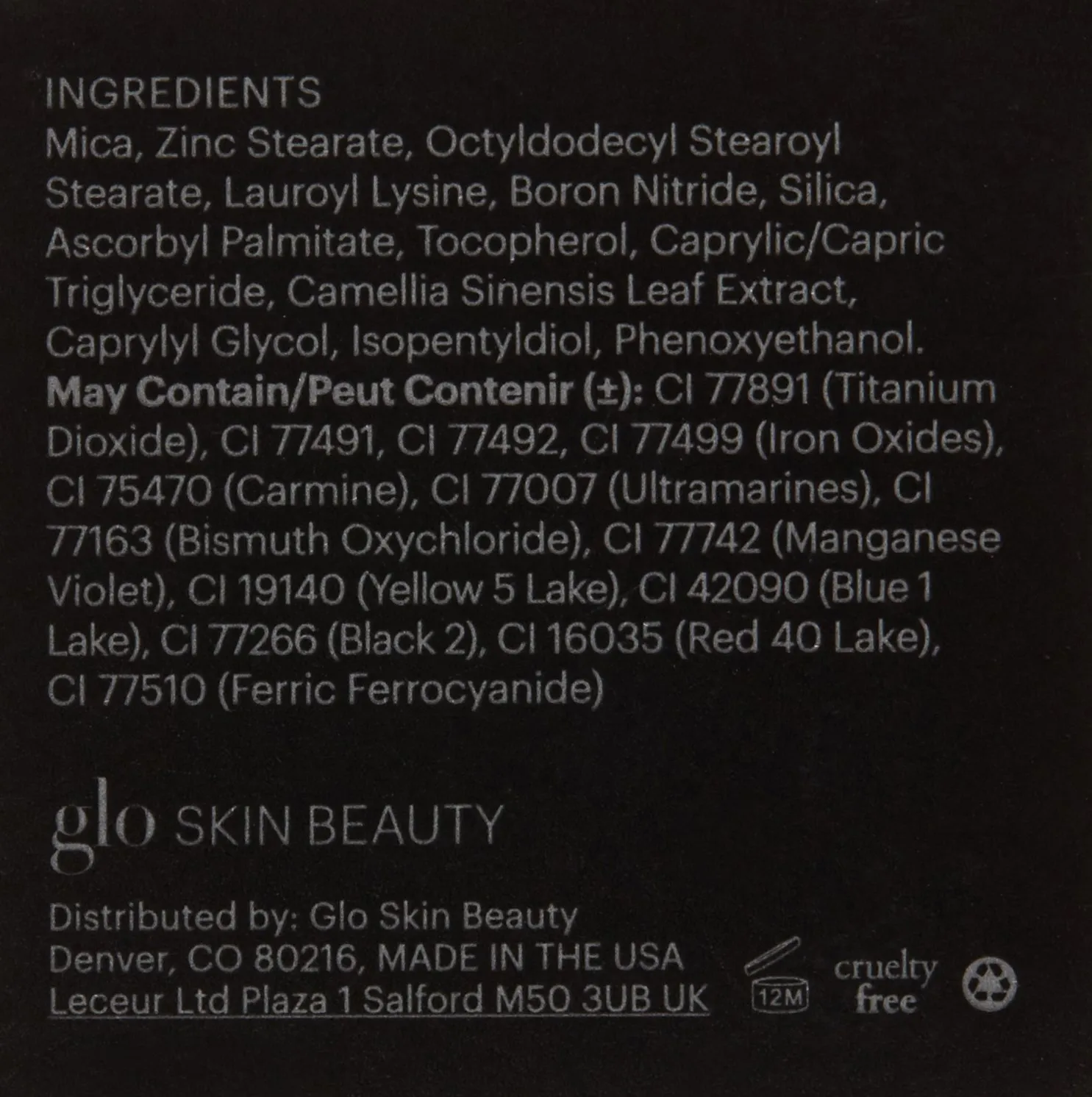 Glo Skin Beauty Eye Shadow in Espresso - Matte Black/Brown - 12 Shades - Cruelty Free Mineral Makeup