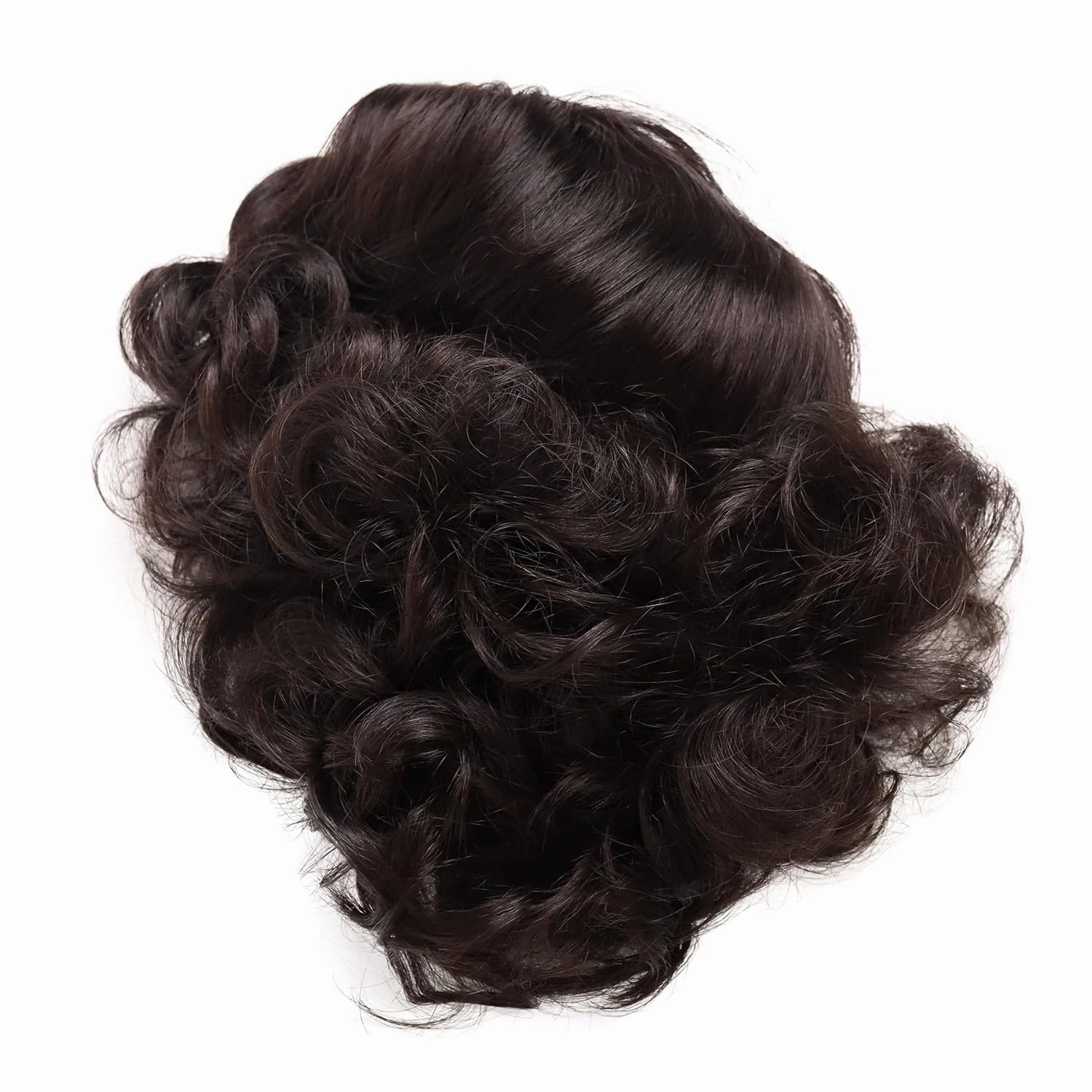 GNIMEGIL Fluffy Curly Wig 12 inch Short Brown Hair Wigs for Women Natural Heat Resistant Synthetic Wig Carnival Party Halloween Costume for Women Layered Wavy Wigs