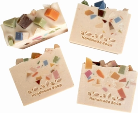 Goat Milk Soap Bars with Oatmeal & Shea Butter For and All Skin Types. Natural Face, Hand & Body Soap. Handmade In USA. (4 BARS with 5.0-5.5 oz EACH)