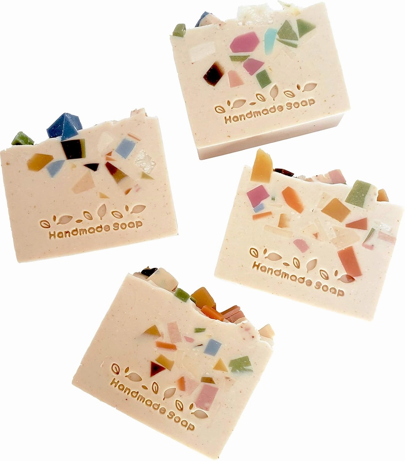 Goat Milk Soap Bars with Oatmeal & Shea Butter For and All Skin Types. Natural Face, Hand & Body Soap. Handmade In USA. (4 BARS with 5.0-5.5 oz EACH)