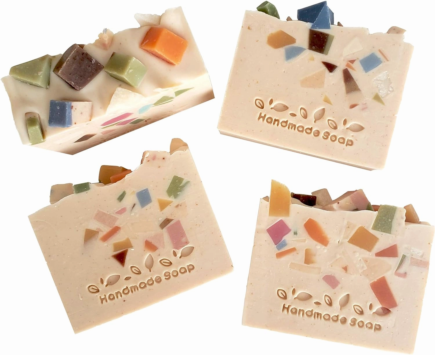 Goat Milk Soap Bars with Oatmeal & Shea Butter For and All Skin Types. Natural Face, Hand & Body Soap. Handmade In USA. (4 BARS with 5.0-5.5 oz EACH)