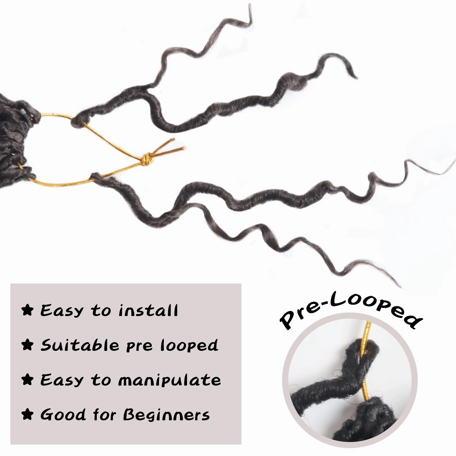Goddess Locs Crochet Hair,8 Inch 9 Packs Faux Locs Synthetic Crochet Hair for Black Women, Boho Style Pre looped crochet Locs with Curly Ends