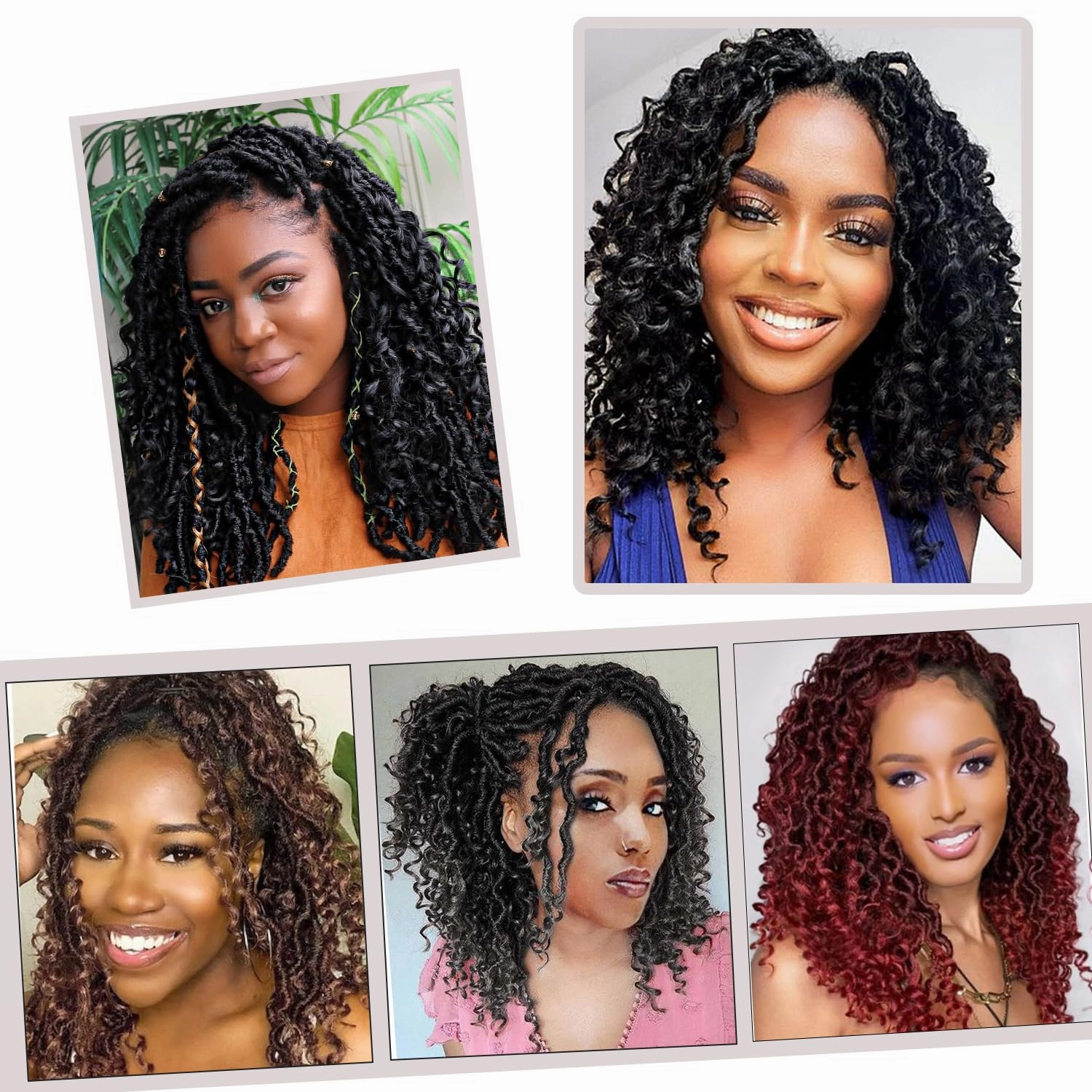 Goddess Locs Crochet Hair,8 Inch 9 Packs Faux Locs Synthetic Crochet Hair for Black Women, Boho Style Pre looped crochet Locs with Curly Ends