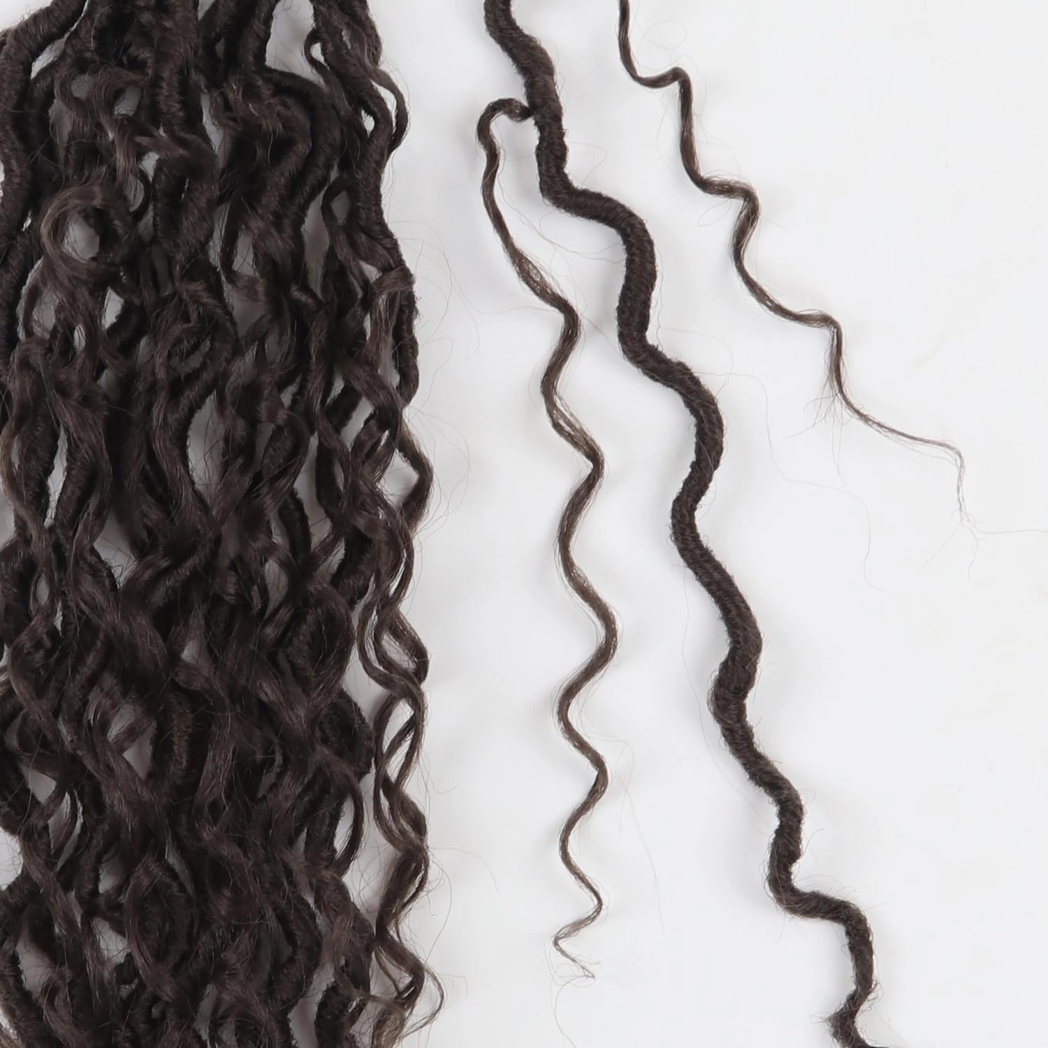Goddess Locs Crochet Hair,8 Inch 9 Packs Faux Locs Synthetic Crochet Hair for Black Women, Boho Style Pre looped crochet Locs with Curly Ends