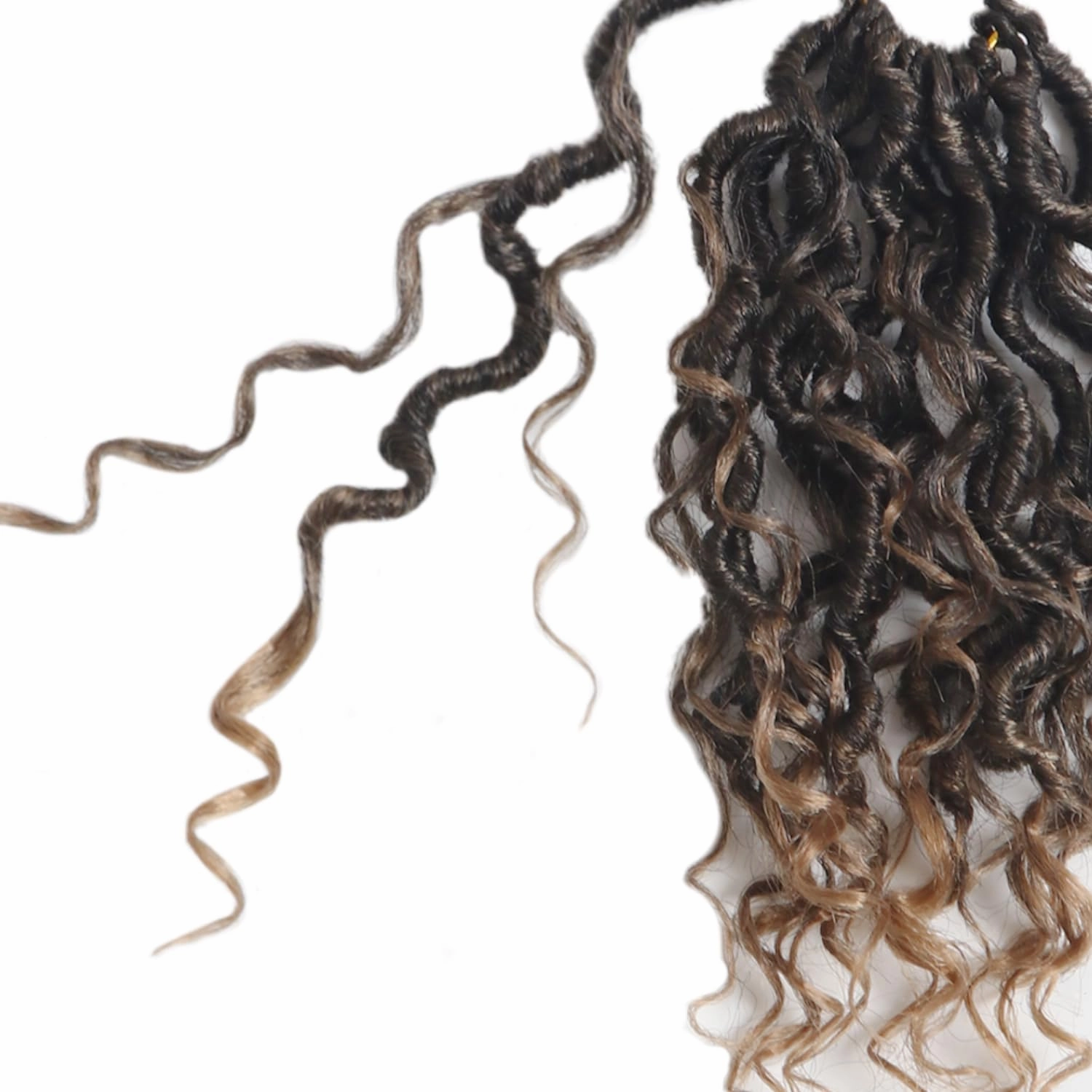 Goddess Locs Crochet Hair,8 Inch 9 Packs Faux Locs Synthetic Crochet Hair for Black Women, Boho Style Pre looped crochet Locs with Curly Ends