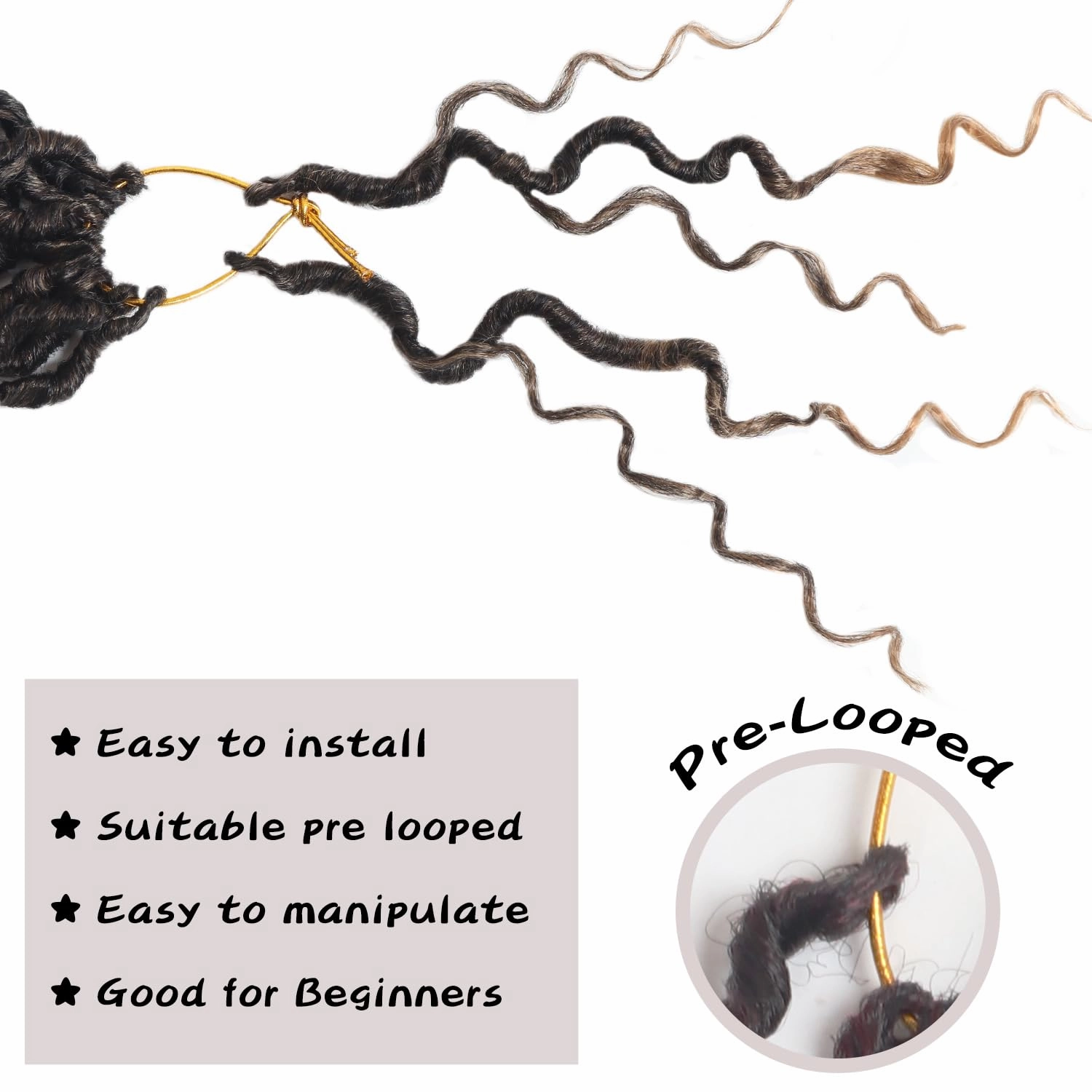 Goddess Locs Crochet Hair,8 Inch 9 Packs Faux Locs Synthetic Crochet Hair for Black Women, Boho Style Pre looped crochet Locs with Curly Ends