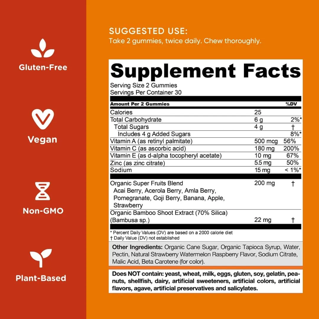 Goli Nutritional Supplement, SuperFruits Beauty Gummy Vitamin - 180 Count - Collagen-Promoting Ingredients - Mixed Fruit, Vegan, Plant-Based, Non-GMO, Gluten-Free & Gelatin Free