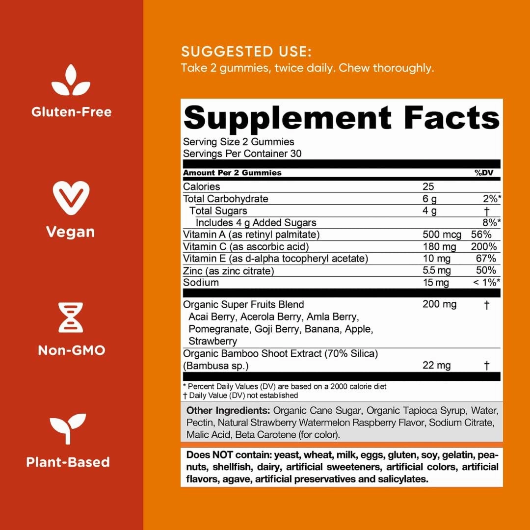 Goli Nutritional Supplement, SuperFruits Beauty Gummy Vitamin - 180 Count - Collagen-Promoting Ingredients - Mixed Fruit, Vegan, Plant-Based, Non-GMO, Gluten-Free & Gelatin Free