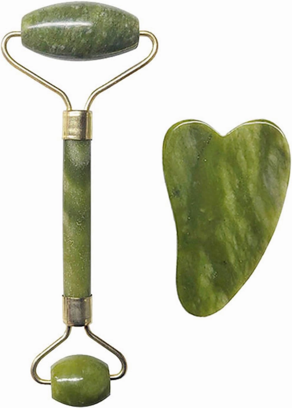 Gouache Stone Jade Roller Face Massager Gouache Scraper Set Natural Jade Facial Massage Roller Gua Sha Scraper Face,Type 16