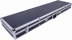 Goujxcy 53" Rifle Gun Case Aluminum Long Gun Hard Case, Portable Lockable Shotgun Storage Box Pistol Handgun Case with Padded Foam and Combination Lock