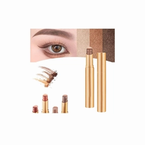 Gradient Three-Color Eyeshadow Stick,3 Colors Glitter Stick,Budge-Proof and Waterproof Shimmer Eyeshadow,Glitter Gradient Pen