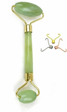 Green Jade Gua Sha SPA Jade Massage Roller Massager Eye Face Neck Facial Relaxation Slimming Tool