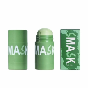 Green Tea Deep Cleanse Mask 40g Face Clean Mask,Green Tea/Rose Extract Cleansing Stick, Deep Moisturizing Shrink Pores Blackhead Film Smear Oil Control Mask(Green tea)