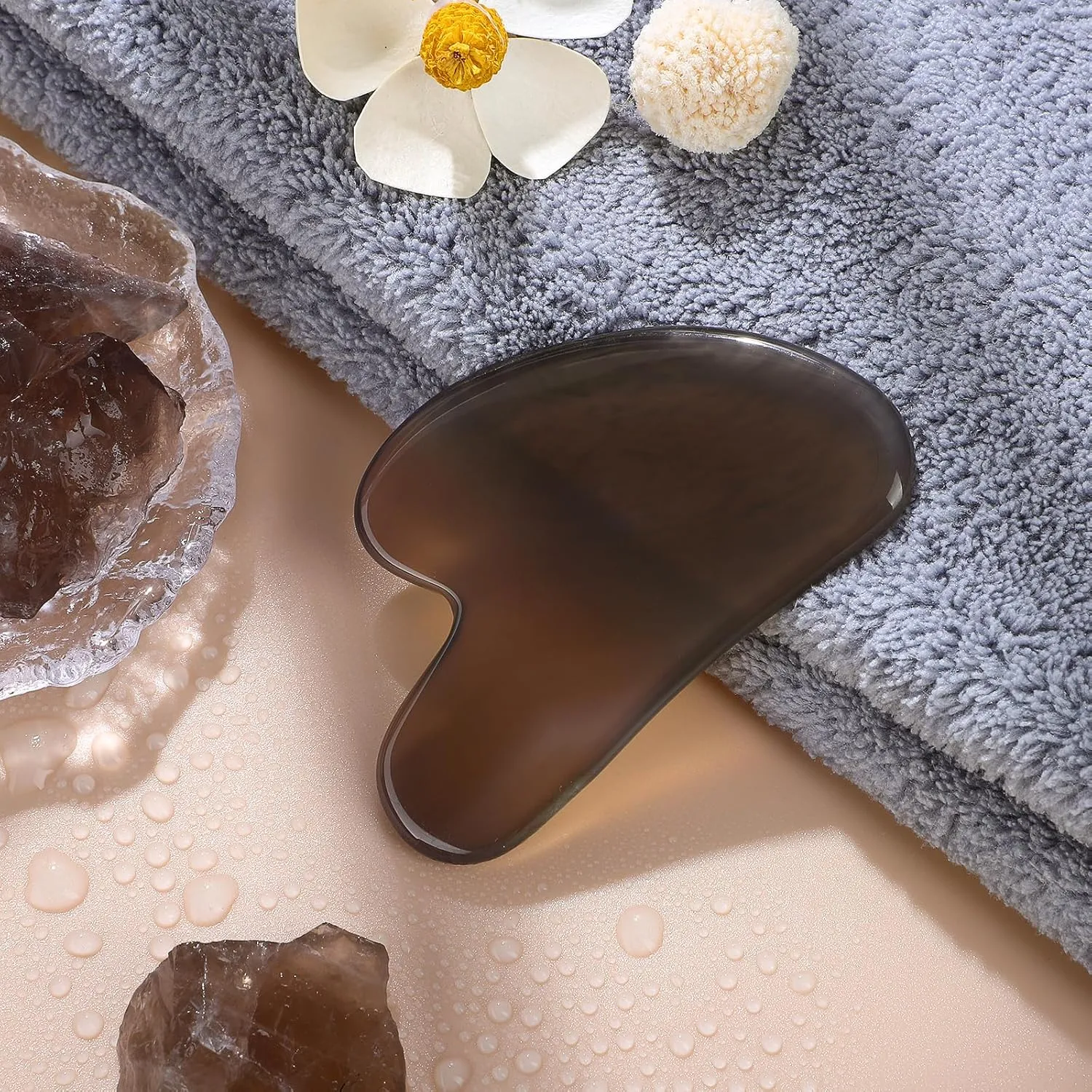 Gua Sha Facial Tools Gua Sha Agate Stone for Face Skincare Facial Body for Gray
