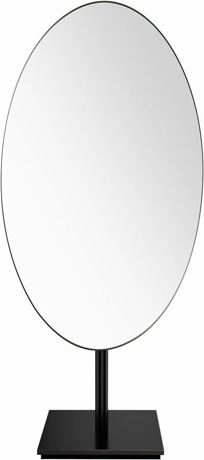GURUN Large Oval Tabletop Vanity Mirror 7x12 Oil Rubbed Bronze Luxuries Makeup Mirror with Stand for Jeweller's M2017-ORB