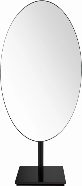 GURUN Large Oval Tabletop Vanity Mirror 7x12 Oil Rubbed Bronze Luxuries Makeup Mirror with Stand for Jeweller's M2017-ORB