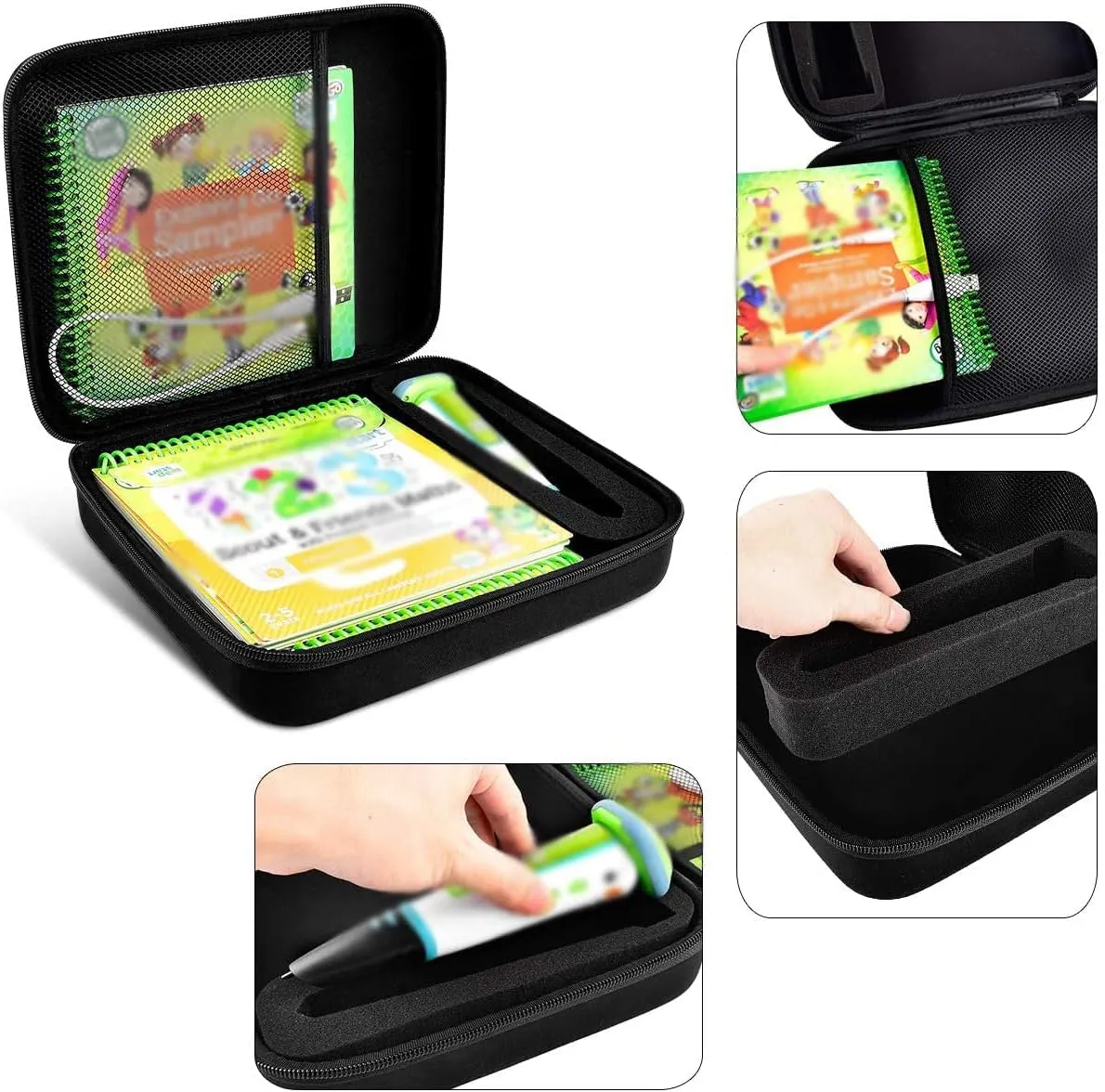 GWCASE Case Compatible with LeapFrog for LeapStart Go System and for LeapFrog for LeapStart 3D/ for Pre-Kindergarten Activity Book of Level 1 2 4. Storage Carrying Holder Fits for USB Cable-Black
