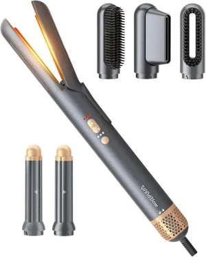 Hair Dryer Brush 6-in-1 Straightener,Hair Auto-Wrap Curlers, Professional 110,000 RPM Magic Multi Styler with Attachments,Fast hot Drying Set Gift for Girl Curling Volumizing Straightening.