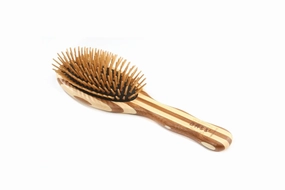 HAIR DOC Large Oval Wood Bristle Brush, 1 EA
