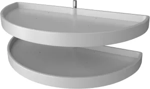 Half Moon Lazy Susans Plastic, Two Shelf Sets