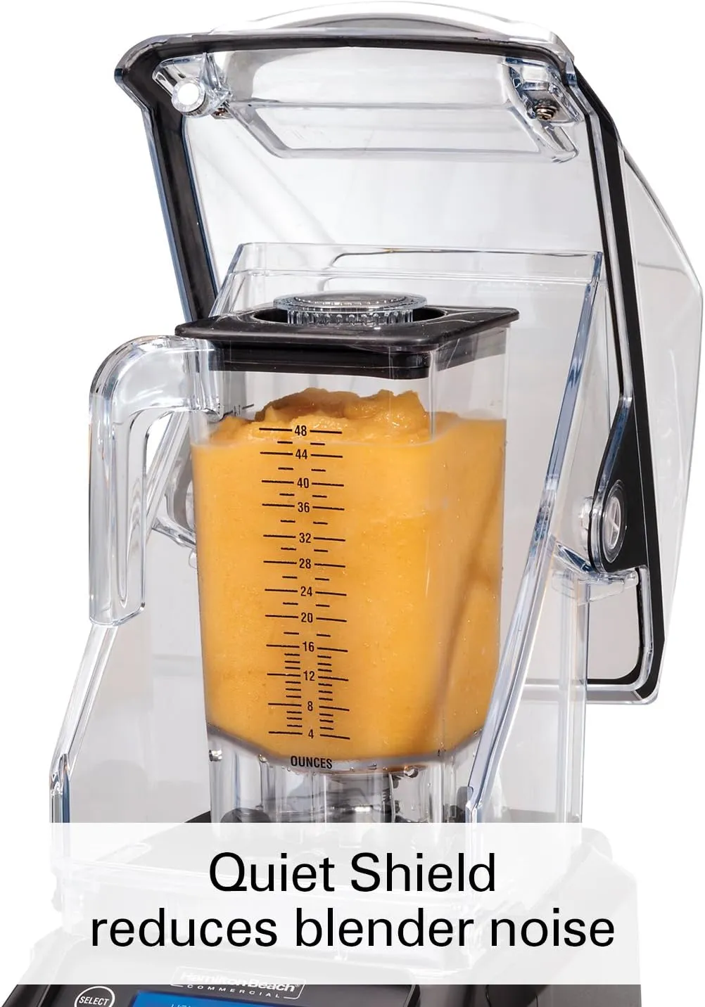Hamilton Beach Commercial The Eclipse Blender, 64 oz./2L, 3 hp, Quiet Blend Technology, 120 Volt, 18.5" Height, 8.5" Width, 10.75" Length, (HBH755)