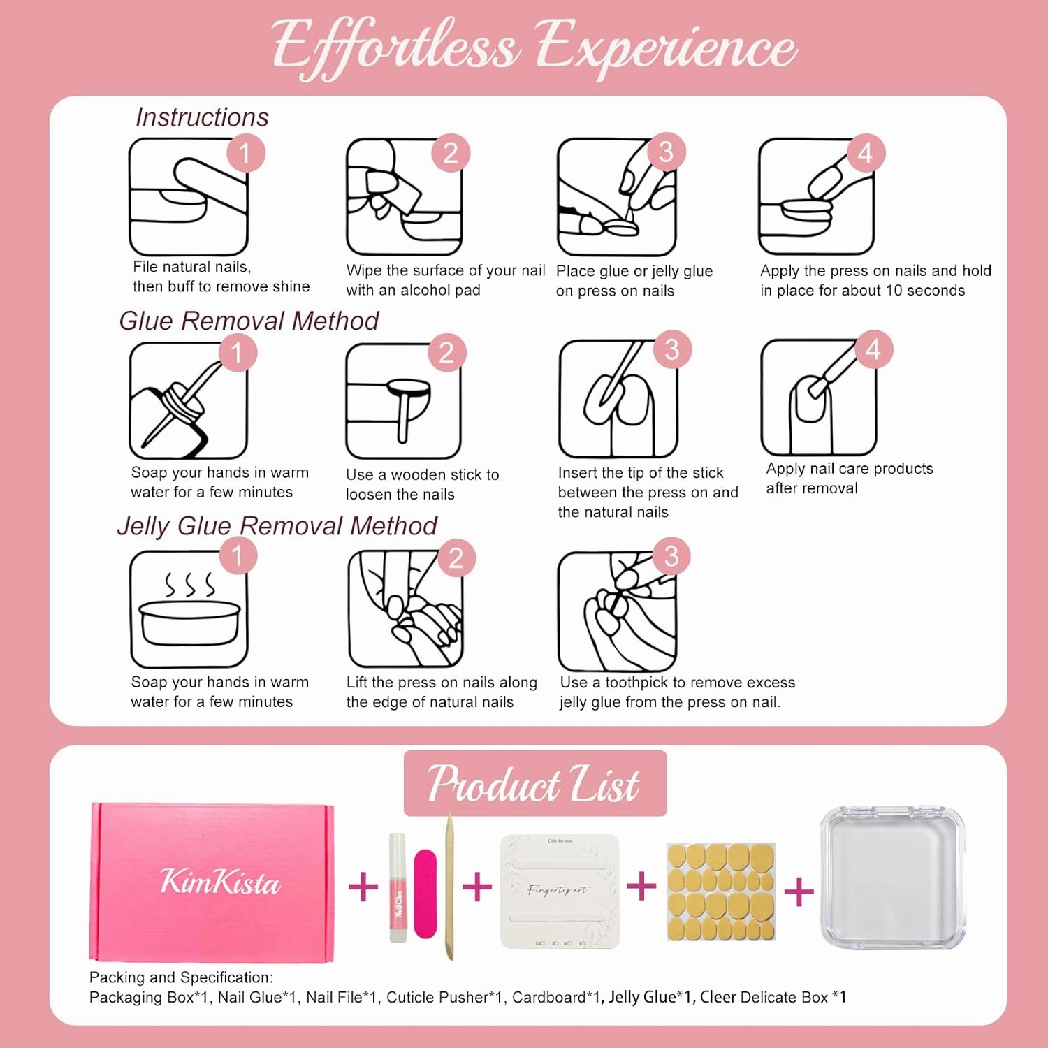 Handmade Acrylic Press On Nails Oval, Short Oval Press On Nails Pink, Ombre 3D Flower Nails For Women Gift, Reusable Stick On Fake Nails Kit With Nail Glue(3D Floral Blush-L)