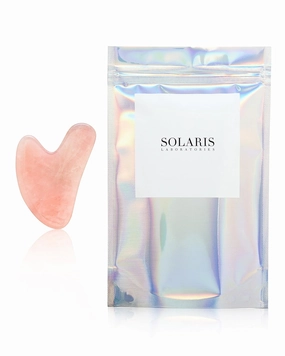Handmade Brazilian Rose Quartz Gua Sha - Facial Massage Therapy Treatment and Acupuncture Tool by Solaris NY