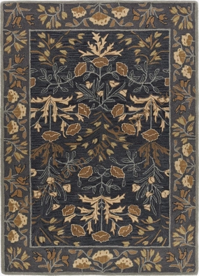 Handmade Floral Adeline Beige/Blue Tulips Traditional Crafted Wool Area Rug for Living Room Bedroom and Kitchen (Blue, 10X8 FT)