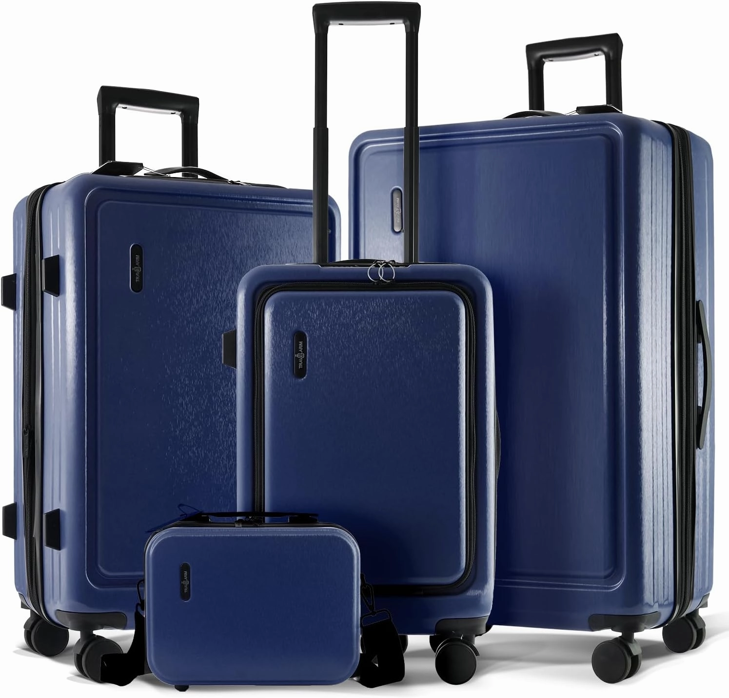 Hard Shell Luggage Sets with Spinner Wheels 4 Piece, Expandable Large Suitcases with TSA Lock, Travel Large Suitcase Set, Navy Luggage Set