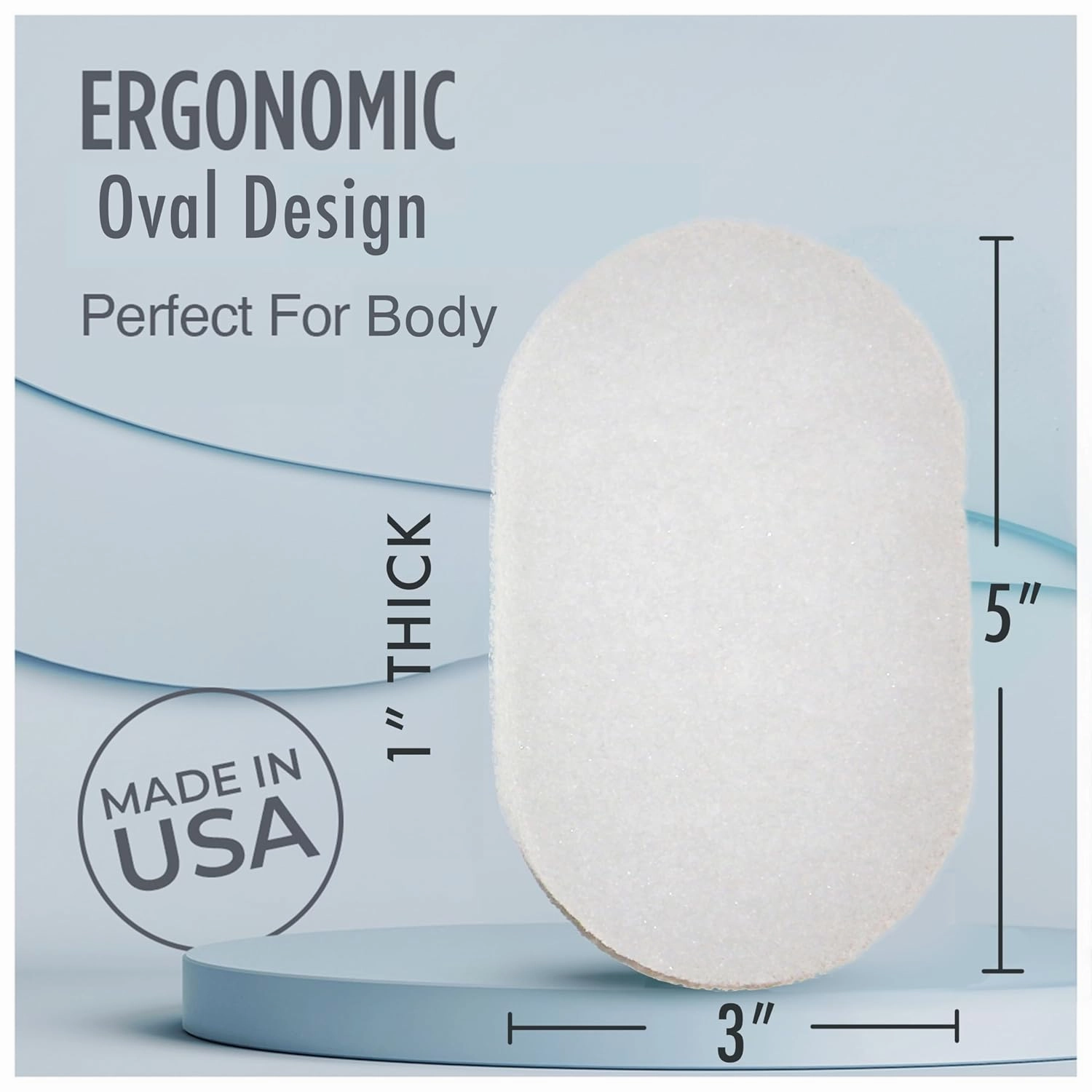 HartFelt Bath Sponges for Shower | Oval Body Wash Scrubber for Exfoliating Skin | Clean and Refresh Body, Back & Arms | Chemical-Free Body Sponge | Made in USA - Pack of 25