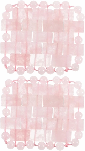 Healifty 1 Pair Jade Mask Patch Rose Quartz Eye Mask Relieves Eye Fatigue Ice Massage Tool (Rose Quartz Square Patch) Quartz Eye Curtain Eye Mask Eye Masks Ice Eye Mask