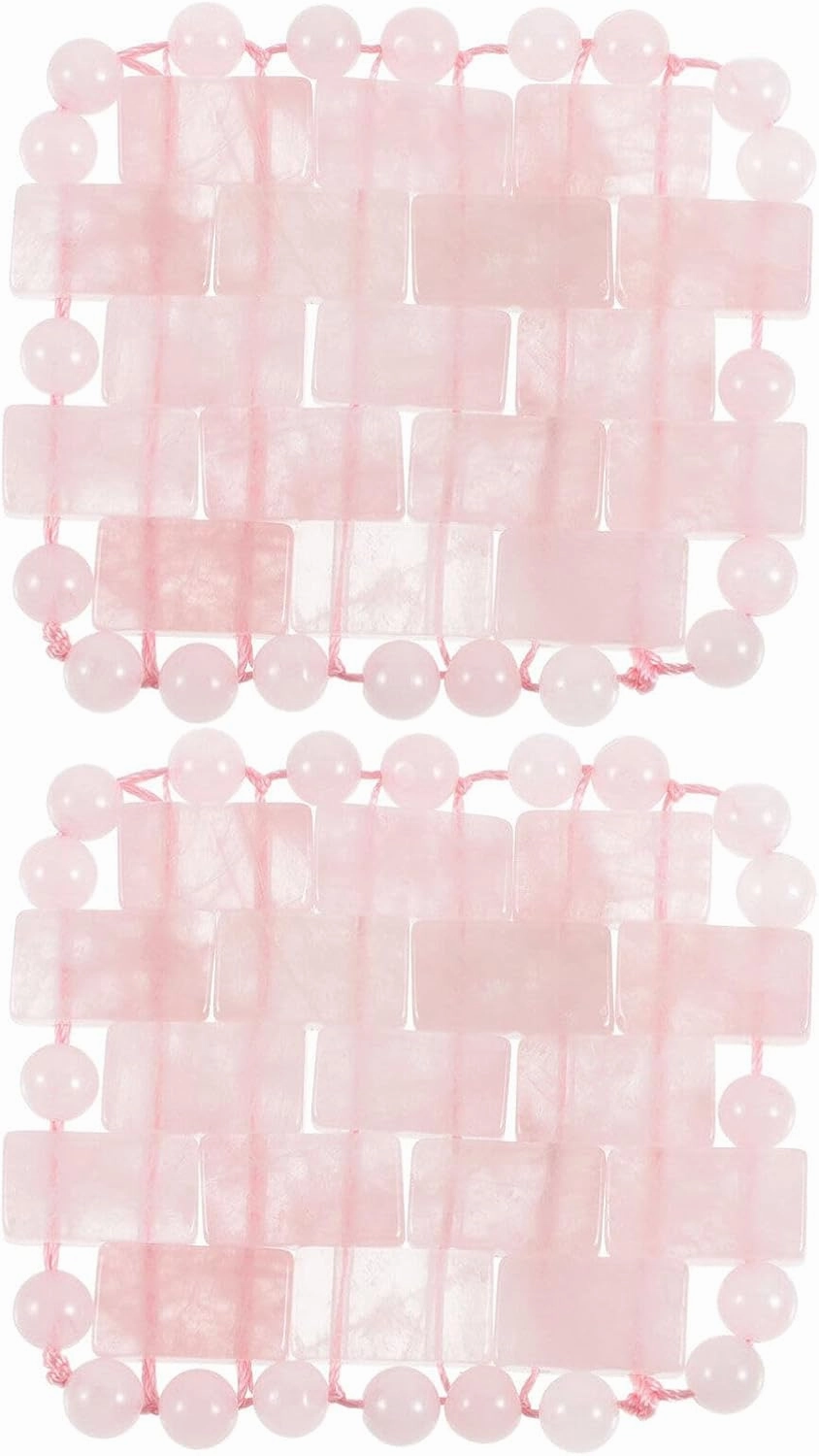 Healifty 1 Pair Jade Mask Patch Rose Quartz Eye Mask Relieves Eye Fatigue Ice Massage Tool (Rose Quartz Square Patch) Quartz Eye Curtain Eye Mask Eye Masks Ice Eye Mask
