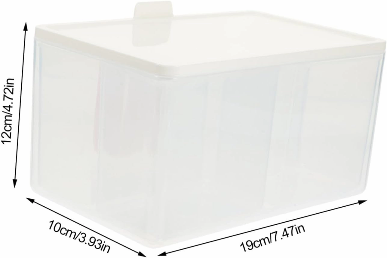 Healifty 1 Set Cotton Pad Holder with Lid Compartment Cosmetic Storage Box for Home Makeup Tools Organizer Easy to Clean and Neat Design Space Saving