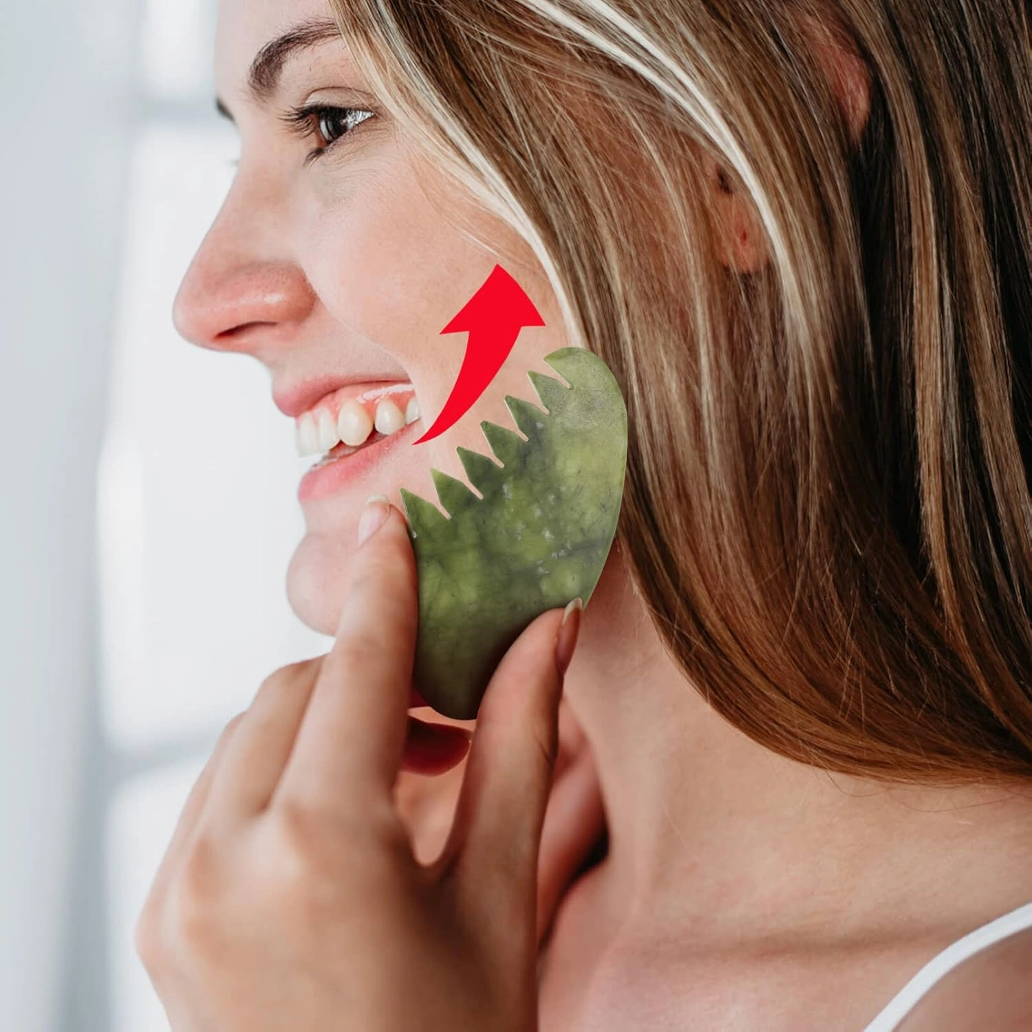 Healifty Jade Massage Comb, 4 Styles Gua Sha Comb for Head Caring, Facial Gua Sha Tool, Scraping Massage Tool for Full Body Relaxing