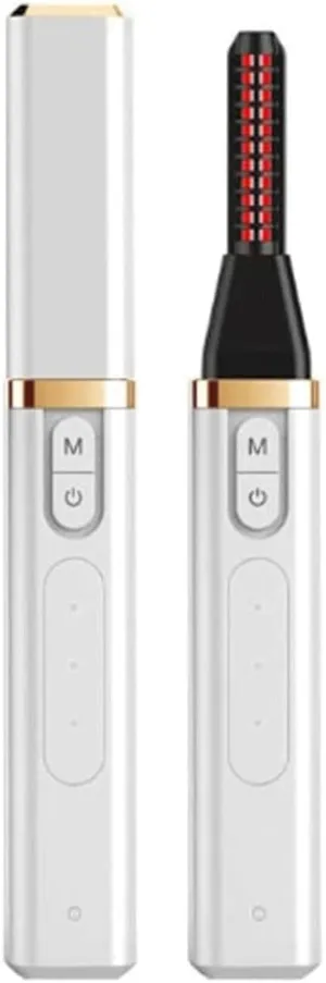 Heated Eyelash Curler, 3 Temperature Modes, Rechargeable Electric Eyelash Curler with LCD Display,Mini Eyelash Styling Tool Easy to Carry (Black)