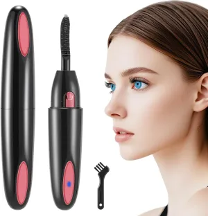 Heated Eyelash Curler, Electric Eyelash Curler for Fast Heat up Within 10s - 24 Hours Long Lasting, 2 Temp Settings Makeup Tools Safe & Portable Lash Curler with USB Charging