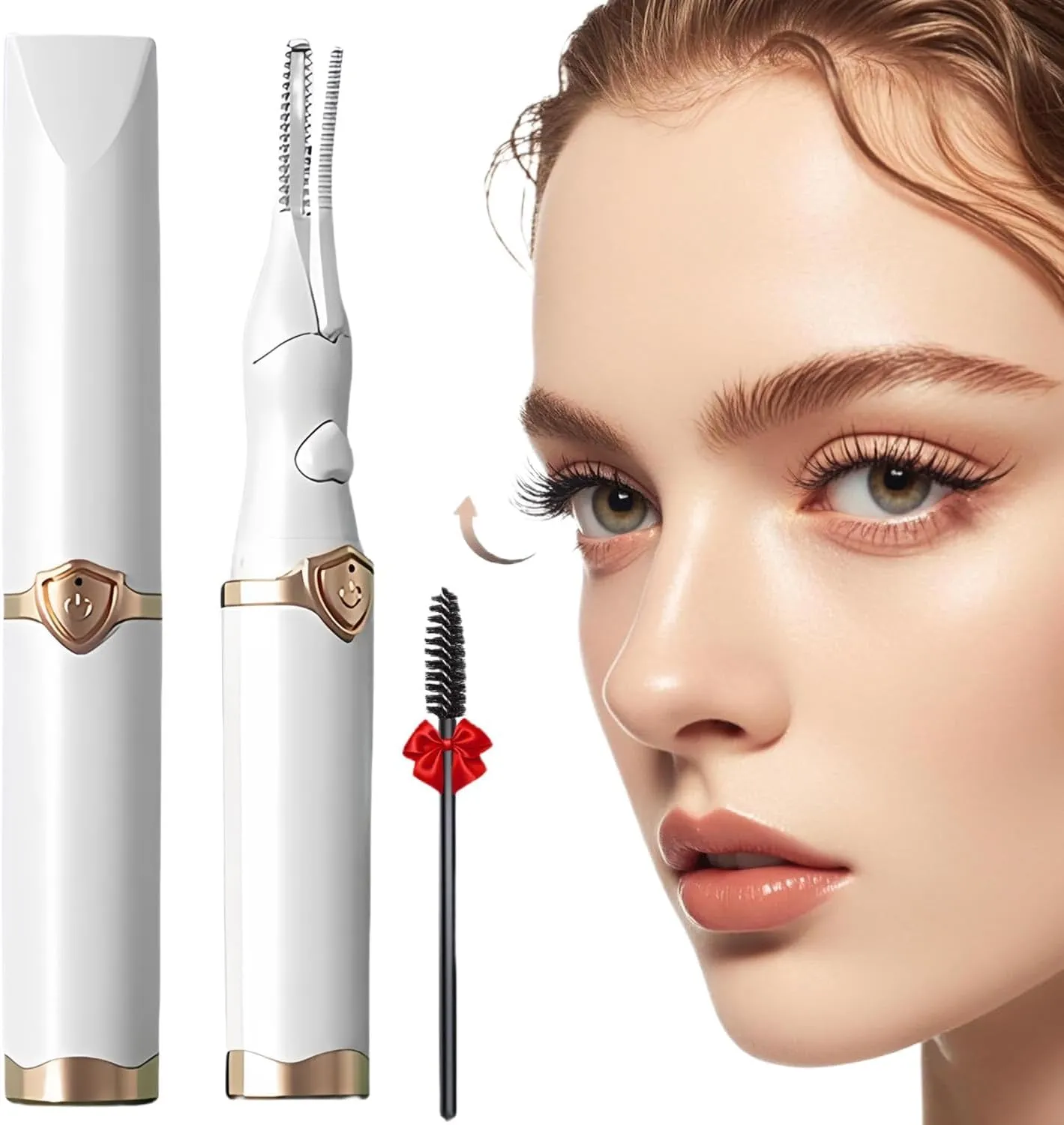 Heated Eyelash Curler - Fast Heat up in 8s - 3 Heat Modes with USB Rechargeable - Electric Eyelash Curler - Natural Curling 24 Hours Long Lasting, Anti-Burn Eyelid, Beige-1