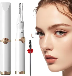 Heated Eyelash Curler - Fast Heat up in 8s - 3 Heat Modes with USB Rechargeable - Electric Eyelash Curler - Natural Curling 24 Hours Long Lasting, Anti-Burn Eyelid, Beige-1